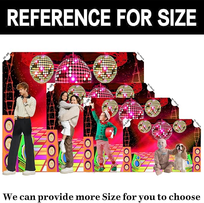 Dance Party Backdrop Retro 80s 90s Theme Stage Dance Ball Music Birthday Party Decoration DJ Photography Background 6 x 4 ft for Baby Shower Picture Photo Shoot Polyester Fabric, Green