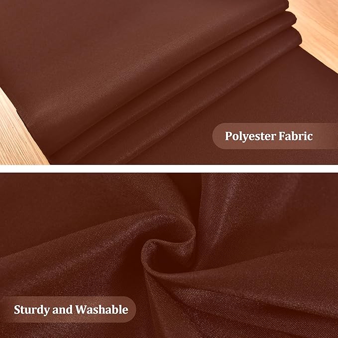 Farmhouse Chocolate Table Runner Dining Table Runners 90 Inches Long Coffee Table Runner for Dresser Living Room Bedroom Holiday Party Banquet 12X90 Inch