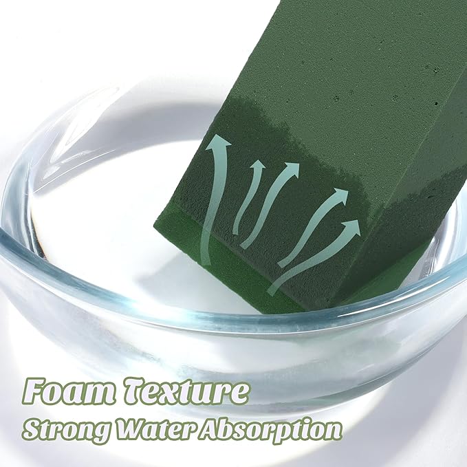 8 Packs Floral Foam Blocks Wet & Dry Floral Foam Bricks 5.5x3.1x1.8 Inch Flower Arranging Kit for Fresh and Artificial Flowers Florist Foam Blocks for Wedding Home Decor