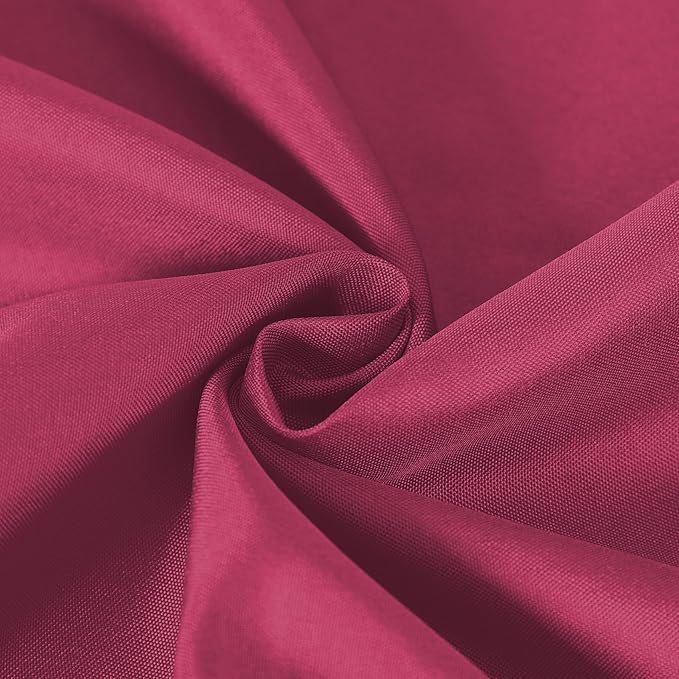 60 inch Round Tablecloth Washable Polyester Table Cloth Decorative Table Cover for Wedding Party Dining Banquet（60 inch,Burgundy）