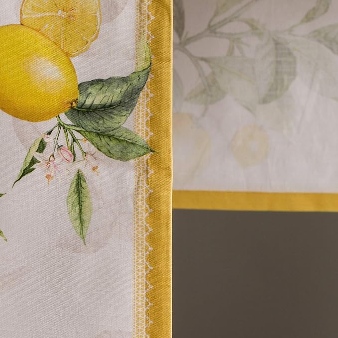 Maison d' Hermine Table runner 100% Cotton Single Layer Table Runners 72 inches long Decorative for Home Kitchen Dining Party Baby Shower Wedding Bridal Shower Spring Summer (Limoncello, 14.50" x 72")