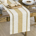 Artoid Mode Burlap Brown Farmhouse Woven Rustic Table Runner, Seasonal Holiday Hollow Kitchen Dining Table Decoration for Home Party Decor 12x72 Inch