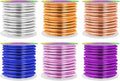 Mandala Crafts 8 Gauge Anodized Aluminum Craft Wire for Jewelry Making - 120 FT Colored Flexible Silver Copper Gold True Blue Purple Pink Wire - Bendable for Bonsai Armature Crafting Sculpting