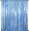 Poise3EHome Baby Blue Sequin Backdrop Curtain,8FT x 10FT Sequin Photography Backdrop Curtain for Party Decoration
