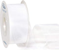 Ribbli White Sheer Organza Ribbon,1-1/2 Inches x Continuous 50 Yard Use for Gift Wrapping,Bouquet Wrapping,Wedding Decoration,All Crafting and Sewing