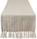 DII Woven Basic Tabletop Collection, Chevron Table Runner, 15x108, Dark Brown