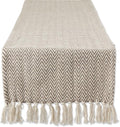 DII Woven Basic Tabletop Collection, Chevron Table Runner, 15x72, Darn Brown