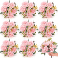 8 Bundles Artificial Peonies Flowers Boho Faux Flowers Arrangements Artificial Centerpiece Spring Bouquet Floral Wedding Decoration for Vase(Pink)