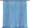 Baby Blue Sequin Backdrop Curtain 8ft x 8ft Sequin Glitter Background for Weddding Party Baby Shower Decorations