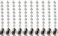 Fushing Teardrop Crystal Strands, 1ft Hanging Crystal Beads Chain Garland, Chandelier Pendants Parts Glass Beads