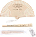 100 PCS Custom Fans Personalized Folding Fans for Line Dancing Wooden Hand Fan Wedding Favors Gift for Guests Personalized Fans for Events