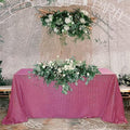 Fitable Sequin Tablecloth for Parties 54x54 Inch - Sparkle Glitter Table Cloth Laser Square Overlay for Wedding Baby Shower Ceremony Birthday Holiday Banquet Decor, Fuchsia