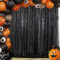 ShinyBeauty Black Sequin Backdrop 10FTx10FT Photo Backdrops for Wedding Sparkle Backdrop for Photograph Glitter Curtains for Baby Shower Party Shimmer Fabric Background
