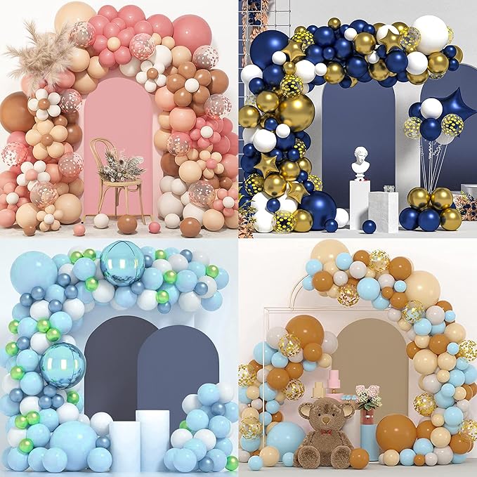 Wedding Arch Covers Arch Backdrop Cover Arch Stand Covers 7.2FT 6FT Set of 2 Arch Cover Spandex Fabric Stretchy Backdrop for Wedding Birthday Party Decoration Baby Shower (Sky Blue)