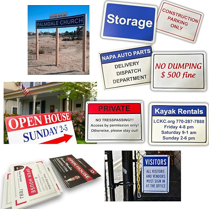 Custom Signs Outdoor Metal for Home Office Business, Personalized, Door, Porch, Delivery, Man Cave, Shop, Garage, Street. For Outside or Inside Use. Our Metal Signs Are UV Printed Solid Aluminum (Solid, 14x10 inches)