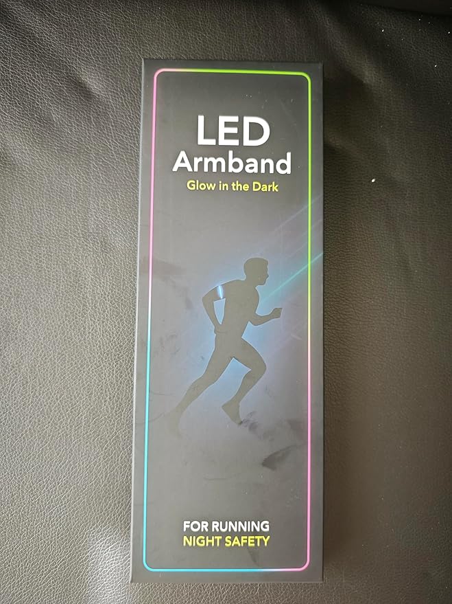 LED Armband for Running Walking Cycling, Multicolor Light Up Armband with Battery Indicator, Rechargeable Running Lights Safety Band for Night Visibility,Adjustable Reflective Gear for Adults & Kids