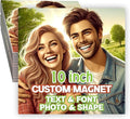KETABAO – 10" Personalized Car and Refrigerator Square Photo Magnets - Create Customized Photo Magnets for The Office and Kitchen
