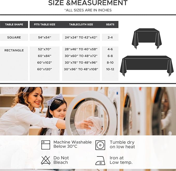 Fitable Faux Linen Tablecloths for Rectangle Tables: Water & Stain Resistant Farmhouse Table Cloth, Washable Burlap Textured Table Covers for Kitchen Dining Party(2 Pack, 60x120 Inch, Beige)