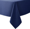 Biscaynebay Textured Fabric Tablecloths 52x70 Inches Rectangular, Navy Water Resistant Tablecloths for Dining, Kitchen, Wedding and Parties etc. Machine Washable