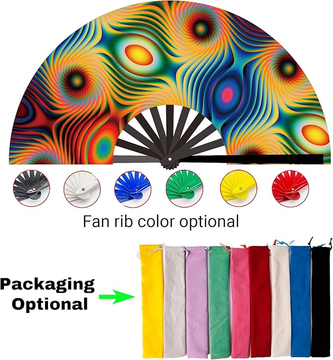 Custom Fans with Your Photo/Text - 13 Inch Personalized Folding Hand Fan for Line Dancing, Weddings, Parties, Gift | Decorative Gift for Women, Church Events & Dance Performances (100, 13 Inch)