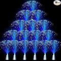 Patelai 16 Pcs LED Fiber Optic Lamp Color Changing Fiber Optic Night Light with Multicolor Glow Decorative Table Centerpiece for Sensory Bedroom Halloween Party Holiday Decorations (Stylish,Blue)