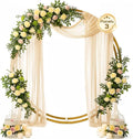 Wedding Arch Draping Fabric 29" x 19Ft Sheer Drapes for Backdrop Wedding Ceremony Reception Ceiling Decor Curtain Baby Bridal Shower Decoration (Champagne, 3 Panels)