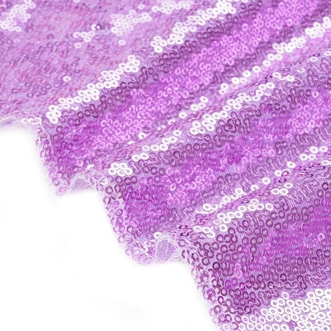 Eternal Beauty Lavender Sequin Backdrop, 6x8 Ft Glitter Background Curtains for Shimmer Photography Party Wedding Birthday Back Drop Decor