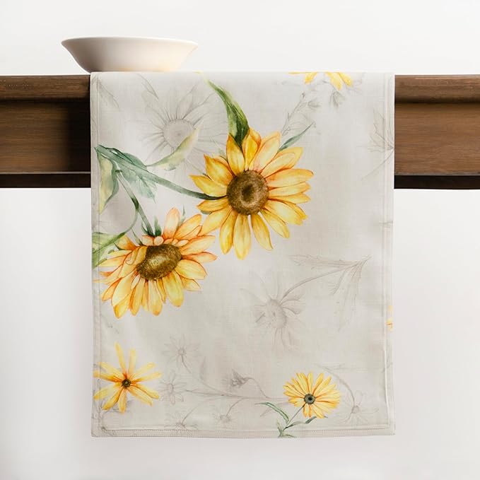 Maison d' Hermine Table Runner 100% Cotton Double Layer Table Runners 72 inches Long Decorative for Home Kitchen Dining Party Baby Shower Wedding Bridal Shower Spring Summer (Candice, 14.50" x 72")