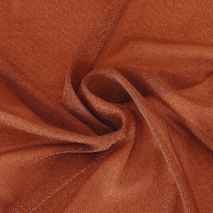 Fall Terracotta Wedding Arch Draping Fabric 1 Panel 29" × 20FT Sheer Drapes Outdoor Curtain for Wedding Ceremony Baby Bridal Shower Arch Ceiling Backdrop Decor