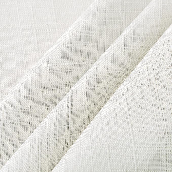 NLMUVW White Linen Tablecloth Rectangle 120 Inch, Dining Table Cloth Water Resistant Farmhouse Long Table Cover for Kitchen Party, 54 x 120 Inch