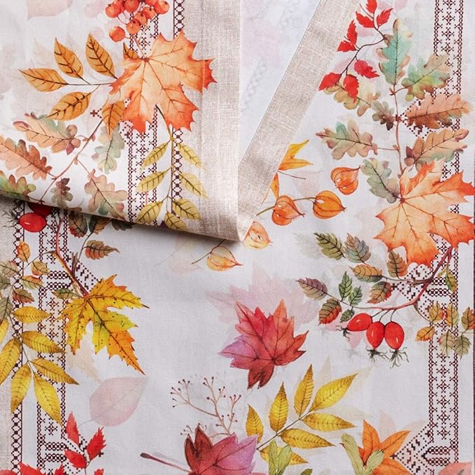 Maison d' Hermine Table Runner 100% Cotton Single Layer Table Runners 36 inches Long for Thanksgiving Christmas Decorations Home Kitchen Dining Party Wedding (Amarante, 14.5" x 36")