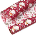 Ribbli Christmas Wrapping Paper Reversible Vintage Santa and Merry Christmas Red White Gift Wrapping Paper Rolls-17 Inch x 33 Feet