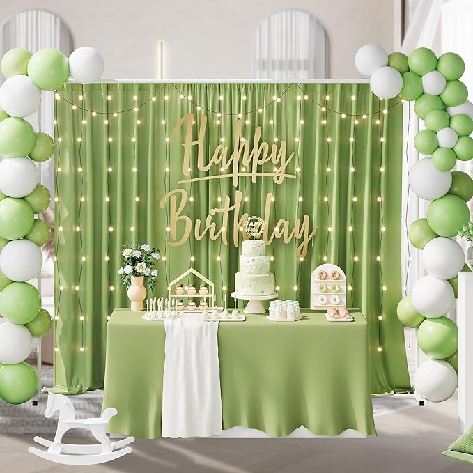Walensee 7.9FTx6.6FT White Wedding Arch Backdrop Stand, Adjustable Square Metal Arch Frame for Ceremony Party Birthday Baby Shower Bridal AnniversaryGarden Balloon Photo Decoration