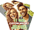 KETABAO – 11" Customized Pentagon Photo Magnets for Refrigerators and Cars – Personalized Magnetic Decoration for Homes and Storage Cabinets