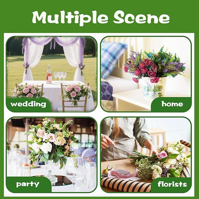 12PCS Foam for Flower Arrangements Styrofoam for Artificial Flowers Dry Blocks Foam Circles with Green Floral Tape for Fresh Flowers Wire