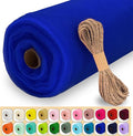 Royal Blue Tulle Fabric Roll, 54" x 40 Yards (120FT) Tulle for Wedding Decoration DIY Tutu Party Backdrop Baby Shower Table Skirts Gift Wrapping
