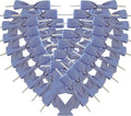 50pcs 2-1/2" Smog Blue Satin Ribbon Bows with Twist Ties Smog Satin Ribbon Bows for Candy Party Decoration Gift Packing Wrapping Accessories(2.5”,Airy Blue)