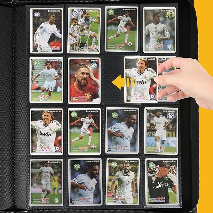 Premium Ringless Trading Card Binder - 1024 Capacity, 16 Side-Loading Pockets per Page, Archival Quality Protection & Anti-Slip Spine for TCG, MTG, Sports Cards (Ecru)