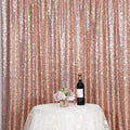 Poise3EHome 6FT x 8FT Sequin Photography Backdrop Curtain for Party Decoration, Rose Gold