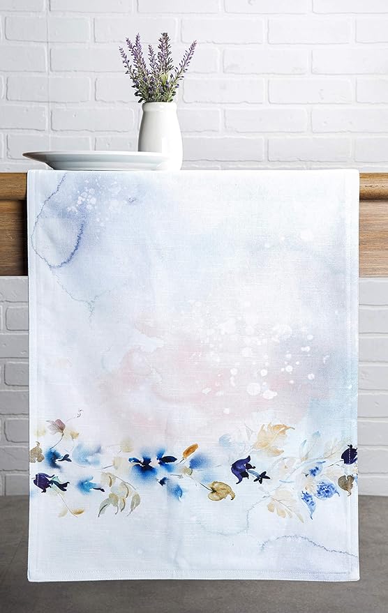 Maison d' Hermine Table Runner 100% Cotton Double Layer Table Runners 72 inches Long Decorative for Home Kitchen Dining Party Wedding Bridal Shower Spring Summer (Lazy Summer Days, 14.50" x 72")