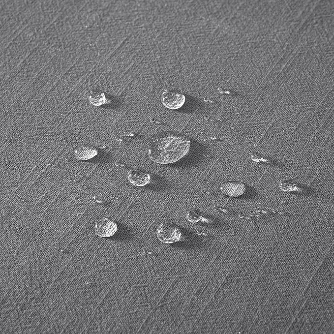 MIULEE Linen Cotton Blend Tablecloth Rectangle, Luxury Waterproof Stain Resistant Durable Farmhouse Oblong Table Cloth for Dining Party Christmas Weddings Birthday, 52 x 70 inch, Light Grey