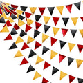 Red Black Gold Party Decorations Metallic Fabric Triangle Pennant Banner Flag Bunting Garland for Graduation Birthday Anniversary Pirate Poker Casino Las Vegas Christmas Holiday Party Supplies