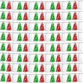 8P Red Green White Foil Fringe Metallic Tassel Streamers Banner Tassel Garland for Parade Floats, Graduation, Wedding, Birthday, Halloween, Christmas, Mexican Italian Birthday Party Decorations