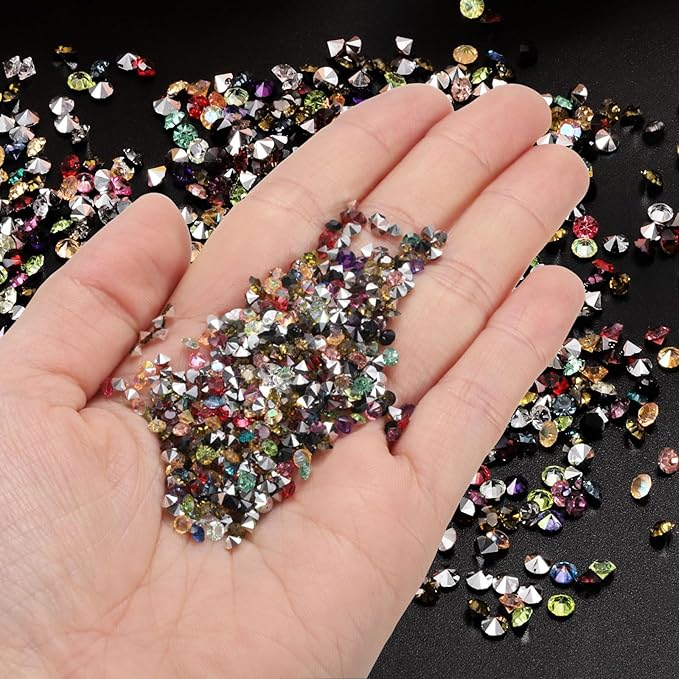 PATIKIL 14000Pcs Wedding Table Scatter Confetti Crystals 3mm Acrylic Diamonds Vase Fillers Gems for Table Centerpiece Decorations Bridal Shower Party, Light Pink AB