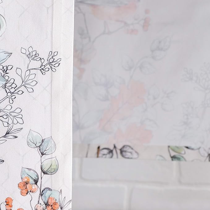 Maison d' Hermine Table Runner 100% Cotton Single Layer Table Runners 72 inches Long for Thanksgiving Christmas Decorations Home Kitchen Dining Party Wedding (Whitish Shabby Chique, 14.5" x 72")