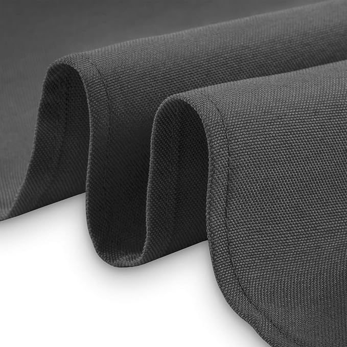 Lann's Linens - 10 Premium 90" x 132" Tablecloths for Wedding/Banquet/Restaurant - Rectangular Polyester Fabric Table Cloth - Dark Gray