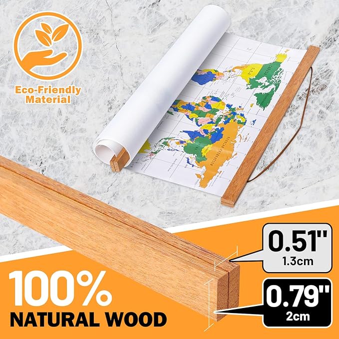 38x26 38x28 38x23 Poster Frame, Magnetic Light Wood Wooden Frame Hanger for Photo Picutre Canvas Artwork Art Print Wall Hanging (1 Pack, 38", Teak Color)