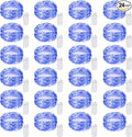24 Pack LED Fairy Lights Battery Operated 7Ft 20Led Mini String Lights Waterproof Christmas for Mason Jars Bedroom DIY Party Wedding Christmas Decor Blue