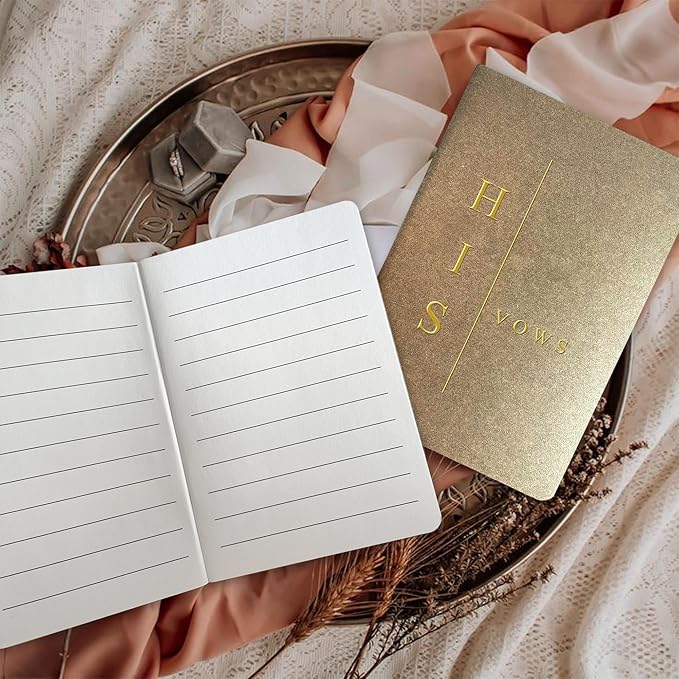 Vow Books His and Hers Wedding Vow Books Bride and Groom Vow Books Wedding Essentials Wedding Accessories(TR-HH-Terracotta)