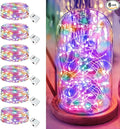 6 Pack Fairy Lights Battery Operated - 7ft 20 Led Twinkle Lights 3 Modes, Multi-Colored Bulk Mini String Lights Waterproof for Mason Jars Vases DIY Party Wedding Decoration Christmas